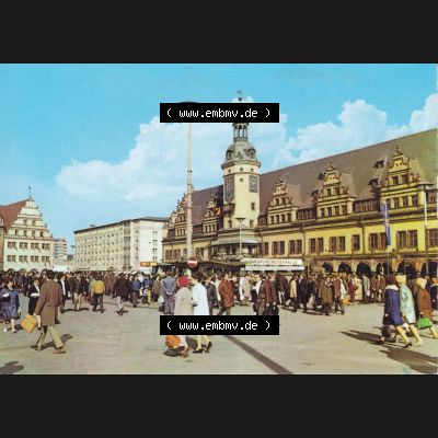 Ansichtskarten DDR Bezirk Leipzig, Leipzig Stadt in Farbe, Altes Rathaus und Alte Waage am Markt, ungelaufen. Ansichtskarte bzw. Postkarte aus DDR-Zeiten Bezirk Leipzig... Sammlung