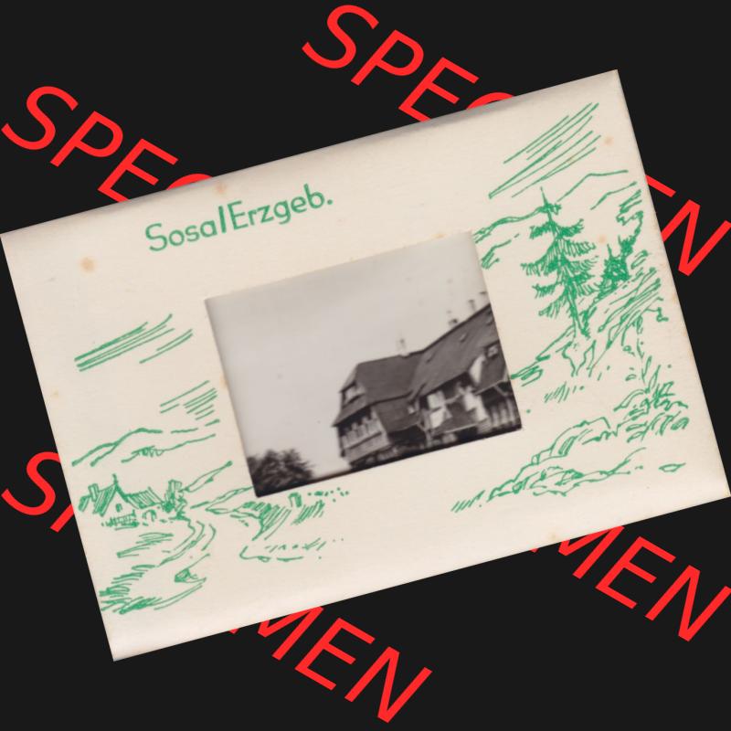 Echt Foto-Mappe der DDR, Bezirk Karl-Marx-Stadt, Kreis Aue, Sosa / Erzgebirge Umverpackung der Mappe mit 10 Fotos von Sosa. Fotos aus DDR-Zeiten Bezirk Karl-Marx-Stadt der... Sammlung