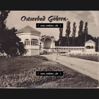 Fotos der DDR Bezirk Rostock, Kreis Rügen, Ostseebad Göhren 1970, Foto Mappe Göhren auf Rügen mit 10 Fotos / Ansichten Musikpavillon. Fotos aus DDR-Zeiten... Sammlung