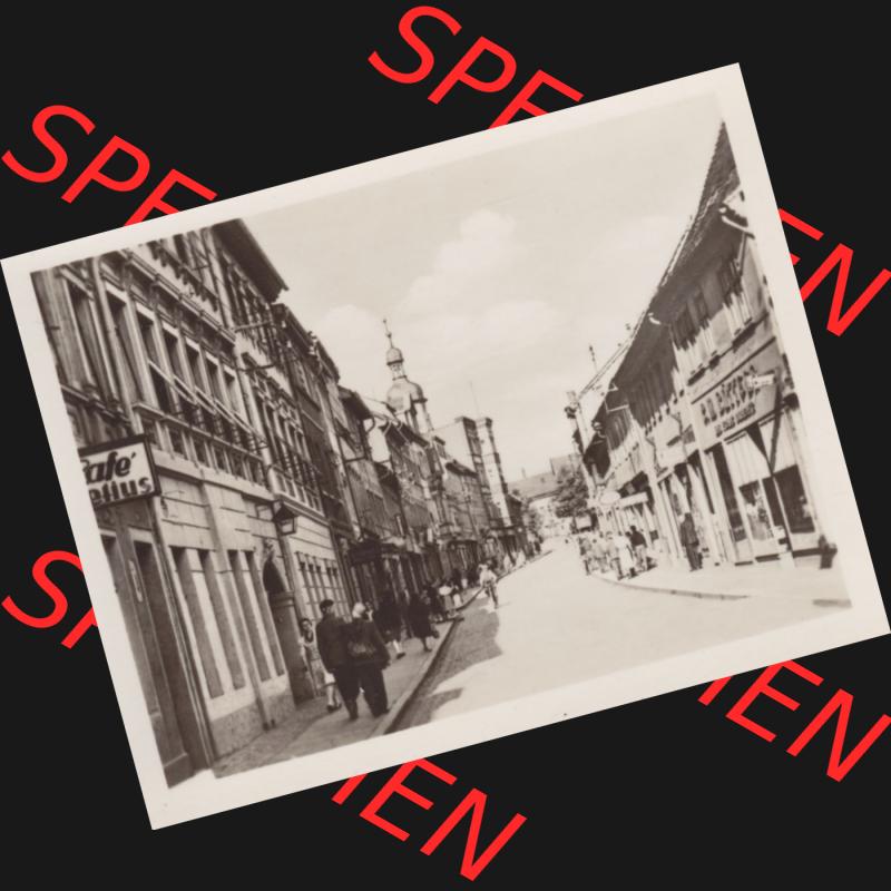 Fotos DDR Bezirk Gera, Kreis Eisenberg, Eisenberg (Thüringen), 10 Echte Fotos Ansichten Foto-Mappe Steinweg. Foto-Abzüge aus DDR-Zeiten Bezirk Gera der Deutschen... Sammlung