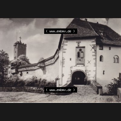 Fotos DDR, Bezirk Erfurt, Kreis Eisenach, Stadt Eisenach, Burg Wartburg mit 10 Foto-Ansichten-Mappe 1973 Eingang (1). Fotos aus DDR-Zeiten Bezirk Erfurt der Deutschen... Sammlung