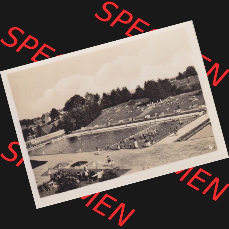 Fotos DDR, Bezirk Magdeburg, Kreis Wernigerode, Stadt Benneckenstein / Harz, Foto-Mappe mit 10 echte Photos 4. Freibad. Fotos aus DDR-Zeiten Bezirk Magdeburg der... Sammlung