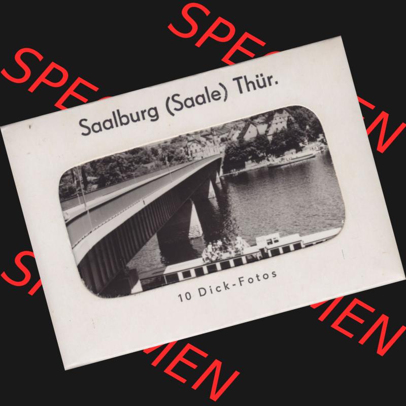 Fotos DDR Bezirk Gera, Kreis Schleiz, Stadt Saalburg-Ebersdorf, Ortsteil Saalburg 1968, 10 Dick-Fotos vom Dick-Foto-Verlag Erlbach i. V., Foto-Mappe Saalburg... Sammlung