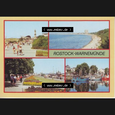 Ansichtskarten DDR Bezirk Rostock, Stadtkreis Rostock, Hansestadt Rostock-Warnemünde (Mappe) Rostock-Warnemünde - Am Alten Strom (1). Die Mappe umfasst... Sammlung