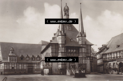 Stadt Wernigerode am Harz 1970, Rathaus. Das alte Foto Sammlung