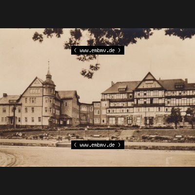 Alte Fotos DDR Bezirk Suhl, Kreis Schmalkalden-Meiningen, Stadt Oberhof Ansicht von 1962, 5509 Ernst-Thälmann-Haus. Sammlung