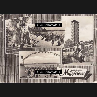 Ansichtskarten DDR Bezirk Berlin, Stadt Berlin in s/w / schwarzweiß, Verlag Felix Setecki, Berlin 1964, Gruß vom Müggelsee, Waldpromenade, Strandbad,... Sammlung