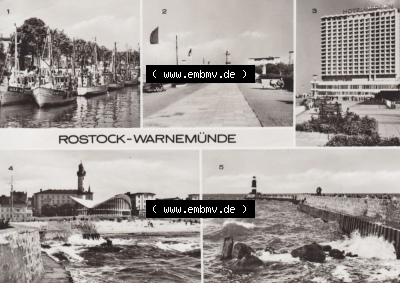 Ansichtskarte DDR Bezirk Rostock, Stadtkreis Rostock, Hansestadt Rostock-Warnemünde Ansicht 1978, Am Alten Strom, Hotel Neptun,... Sammlung