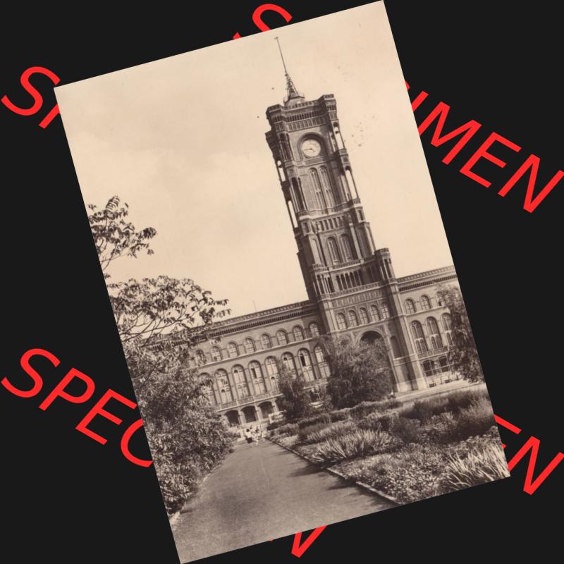 Ansichtskarten DDR Bezirk Berlin, Stadt Berlin in s/w 1963, Rathaus von Berlin in der DDR. Stadtansichten der Stadt Berlin, mit alter Ansicht in Schwarzweiß der Hauptstadt... Sammlung