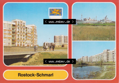 Ansichtskarten DDR Bezirk Rostock, Stadtkreis Rostock, Hansestadt Rostock Nikolai-Kummerow-Ring, Traditionsschiff, Schiff Frieden,... Sammlung