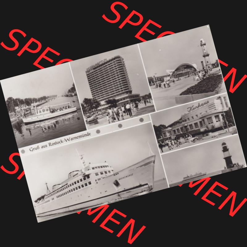 Ansichtskarte DDR Bezirk Rostock, Stadtkreis Rostock, Hansestadt Rostock-Warnemünde Ansicht 1981, Am Alten Strom - Hotel Neptun, Gaststätte Teepott und Leuchtturm,... Sammlung