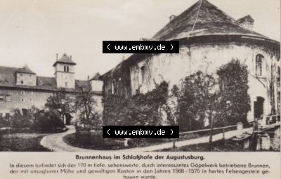 Ansichten-Mappe von 1977, Brunnenhaus im Schlosshofe der Augustusburg Sammlung