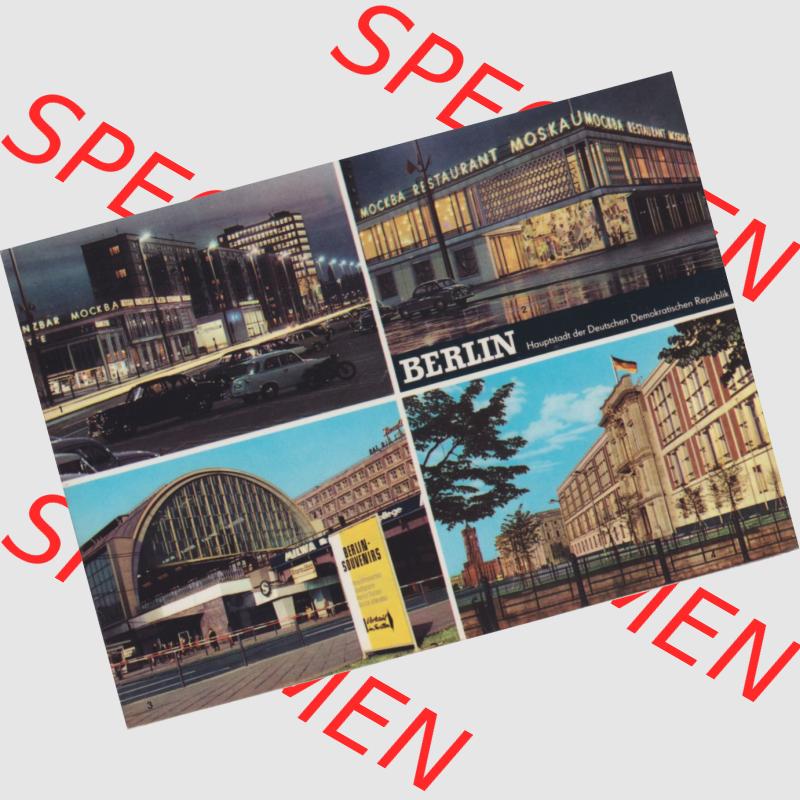 Ansichtskarte DDR Bezirk Berlin, Stadt Berlin Ansicht in Farbe 1967, Karl-Marx-Allee, Bahnhof Alexanderplatz, Sitz des Staatsrates. Stadtansichten der Stadt Berlin,... Sammlung