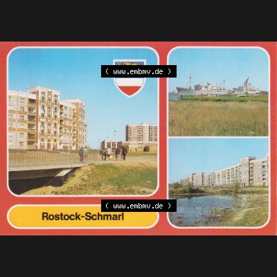 Ansichtskarten DDR Bezirk Rostock, Stadtkreis Rostock, Hansestadt Rostock Nikolai-Kummerow-Ring, Traditionsschiff, Schiff Frieden, Stephan-Jantzen-Ring (1) Sammlung