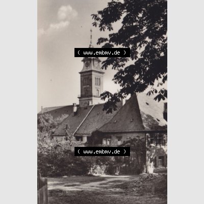 Altes Foto der DDR, Bezirk Karl-Marx-Stadt, Kreis Flöha, Stadt Augustusburg, Ansichten-Mappe von 1977, Augustusburger Kirche Sammlung