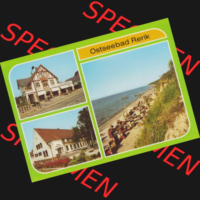 Alte Ansichtskarte in Farbe DDR Bezirk Rostock, Kreis Bad Doberan, Ostseebad Rerik Leuchtturmstraße, Kinderheim, Strand, Mehrbildkarte. Alte Ansichtskarte der... Sammlung