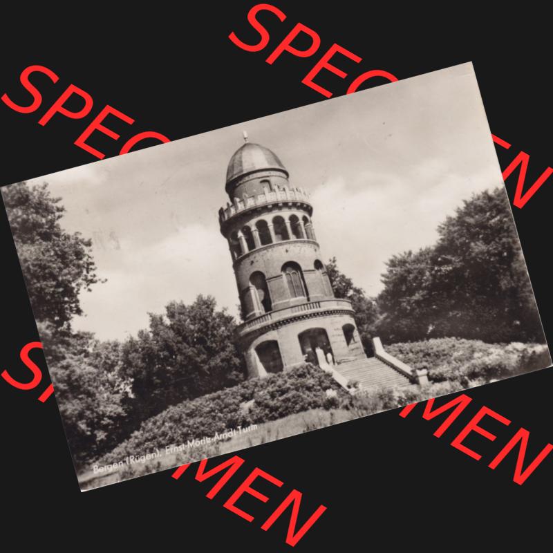 Ansichtskarten DDR Bezirk Rostock, Kreis Rügen, Stadt Bergen, Rugardturm Verlag Erhard Neubert KG (1) Sammlung