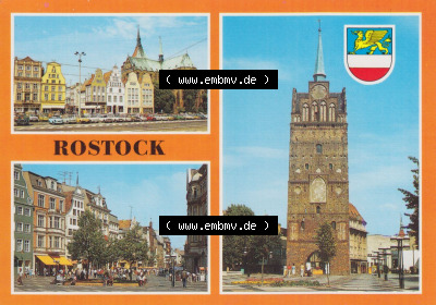 Ansichtskarten DDR Bezirk Rostock, Stadtkreis Rostock, Hansestadt Rostock Ernst-Thälmann-Platz, Kröpeliner Straße und Tor.... Sammlung