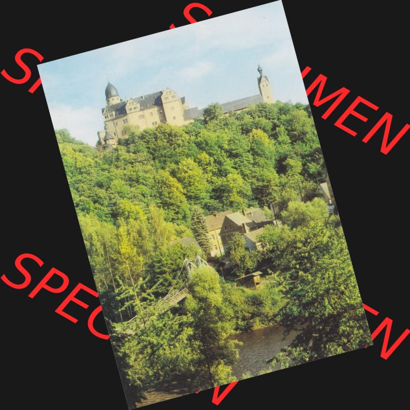 Ansichtskarten DDR Burgen unserer Heimat 1990, Rochsburg, Kreis Rochlitz. Alte Ansichtskarten aus einer Mappe aus dem Jahr 1990 der DDR, Produziert und vertrieben in der Deutschen... Sammlung