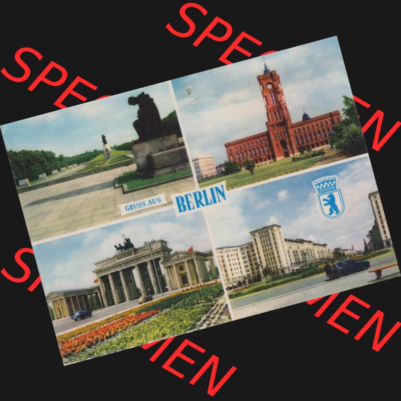 Ansichtskarte DDR Bezirk Berlin, Stadt Berlin Ansicht in Farbe 1961, Gruß aus Berlin. Stadtansichten der Stadt Berlin, mit Ansicht in Farbe / Color der Hauptstadt der... Sammlung