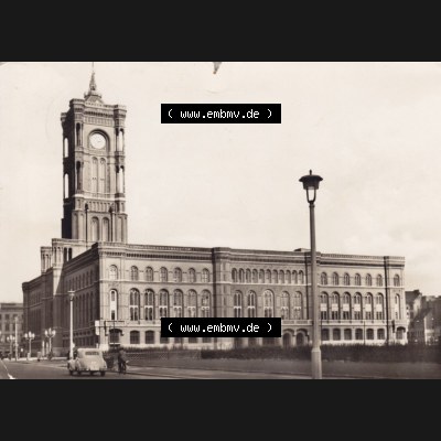 Ansichtskarten DDR Bezirk Berlin, Stadt Berlin in schwarzweiß 1960, Rathaus von Berlin. Stadtansichten der Stadt Berlin, mit Ansicht in Schwarzweiß der Hauptstadt der... Sammlung