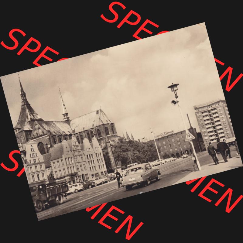 Ansichtskarte DDR Bezirk Rostock, Stadtkreis Rostock, Hansestadt Rostock Ansicht 1967, ernst Thälmann-Platz, Einbildkarte in Schwarzweiß. Alte Ansicht in der DDR... Sammlung