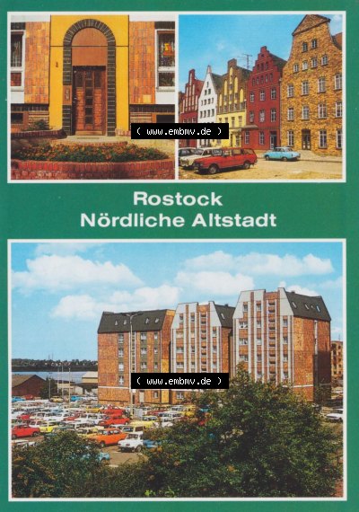 Ansichtskarten DDR Bezirk Rostock, Stadtkreis Rostock, Hansestadt Rostock Nördliche Altstadt, Wokrenter-Straße, Fischerbastion.... Sammlung