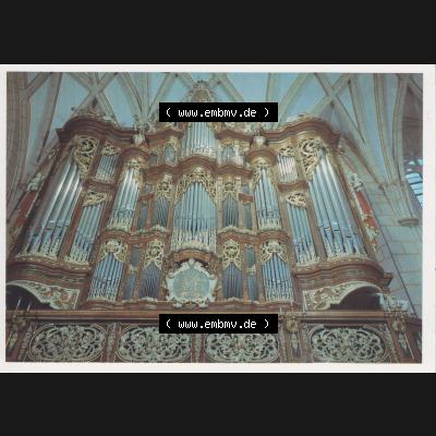 Ansichtskarten DDR Bezirk Leipzig, Kreis Altenburg, Schloss Altenburg 1988, Prospekt der Orgel (1). Alte Ansichtskarten in der DDR, 1. Auflage 1988 vom VEB... Sammlung