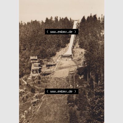 Alte Fotos DDR Bezirk Suhl, Kreis Schmalkalden-Meiningen, Stadt Oberhof Ansicht von 1962, 5516 Thüringen-Schanze. Sammlung