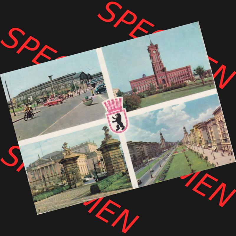 Verlag Felix Setecki, Berlin, Ansichtskarten DDR Stadt Berlin in Farbe 1962, Bahnhof Friedrichstraße, Rathaus, Deutsche Staatsoper, Am Frankfurter Tor, Mehrbildkarte.... Sammlung