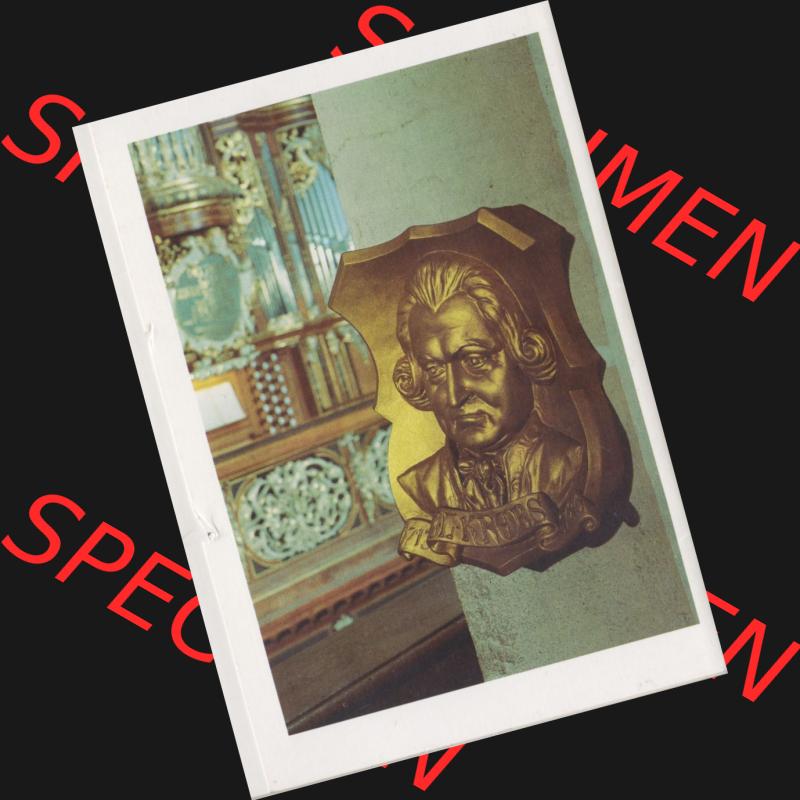 Ansichtskarten DDR Bezirk Leipzig, Kreis Altenburg, Schloss Altenburg 1988, Spielschrank der Tobias Heinrich Gottfried Trost-Orgel mit Johann Ludwig Krebs (1). Alte Ansichtskarten... Sammlung