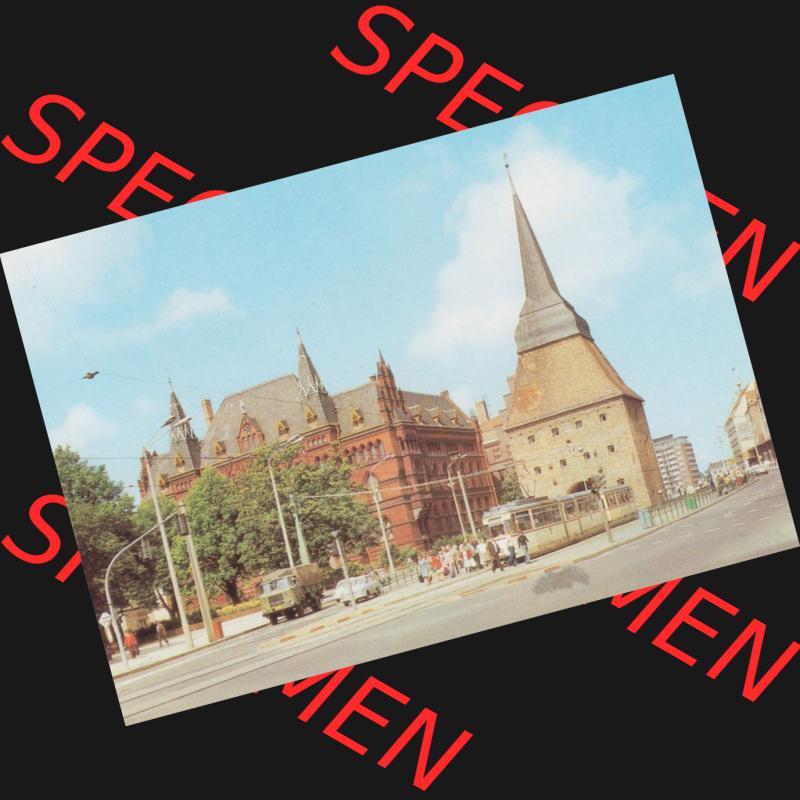 Alte Ansichtskarte mit Ansichten der DDR Bezirk Rostock, Stadtkreis Rostock, Hansestadt Rostock 1984, Steintor in Rostock. Alte Ansicht in der DDR Bezirk Rostock, Stadtkreis... Sammlung
