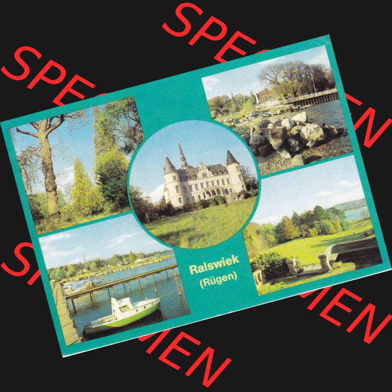 Alte Ansichtskarte DDR Bezirk Rostock, Kreis Rügen (Insel Rügen), Ralswiek DDR 1985, Ralswiek auf Rügen, im Park. Sammlung