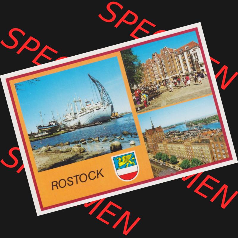Ansichtskarten DDR Bezirk Rostock, Stadtkreis Rostock, Hansestadt Rostock Rostocker Jugendtouristen-Hotel, Traditionsschiff Frieden, Fünf-Giebel-Haus. DDR Bezirk Rostock,... Sammlung
