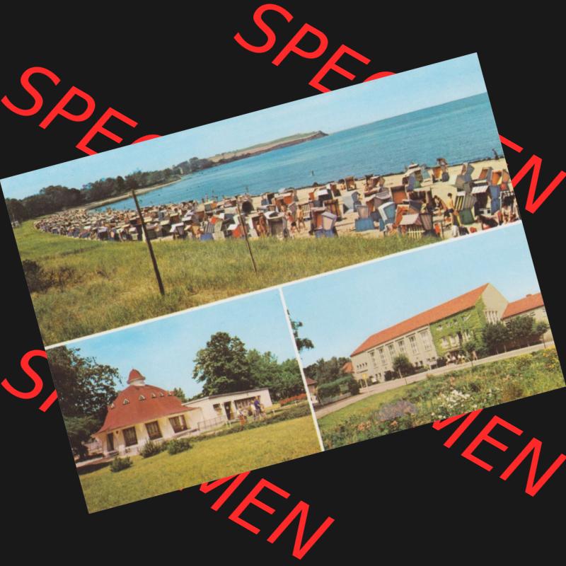 Ansichtskarte mit Ansichten der DDR Bezirk Rostock, Kreis Grevesmühlen, Ostseebad Boltenhagen 1981, An Strand, Pavillon-Bar, FDGB-Erholungsheim Fritz Reuter. Alte... Sammlung
