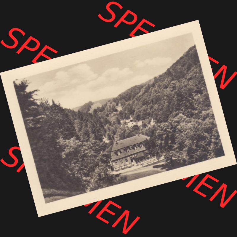 Fotos DDR Bezirk Halle, Kreis Sangerhausen, Luftkurort Stolberg im Harz, Hotel Waldfrieden. Vom Verlag Erhard Neubert KG, Chemnitz zu DDR-Zeiten in der DDR ausgegeben. Sammlung