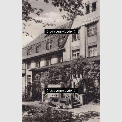 Altes Foto der DDR, Bezirk Karl-Marx-Stadt, Kreis Flöha, Stadt Augustusburg, Ansichten-Mappe von 1977, Pawlow-Klinik Sammlung