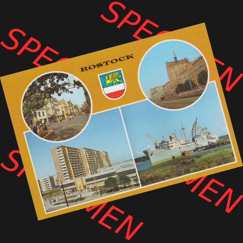 Ansichtskarten DDR Bezirk Rostock, Stadtkreis Rostock, Hansestadt Rostock Kröpeliner Straße, Lange Straße, Evenshagen, Bertolt-Brecht-Straße.... Sammlung