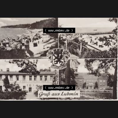 Alte Ansichtskarte DDR Bezirk Rostock, Kreis Greifswald Ostseebad Lubmin in s/w 1959, Gruß aus Lubmin, Verlag Felix Setecki, Berlin. Alte Ansichtskarte mit einer... Sammlung