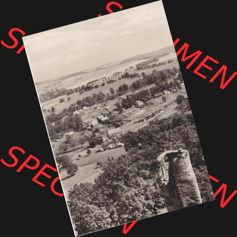 Fotos DDR, Bezirk Karl-Marx-Stadt, Kreis Brand-Erbisdorf, Klein-Stadt Frauenstein Blick von der Burgruine. Fotos in s/w bzw. in schwarzweiß der Burgruine Frauenstein... Sammlung