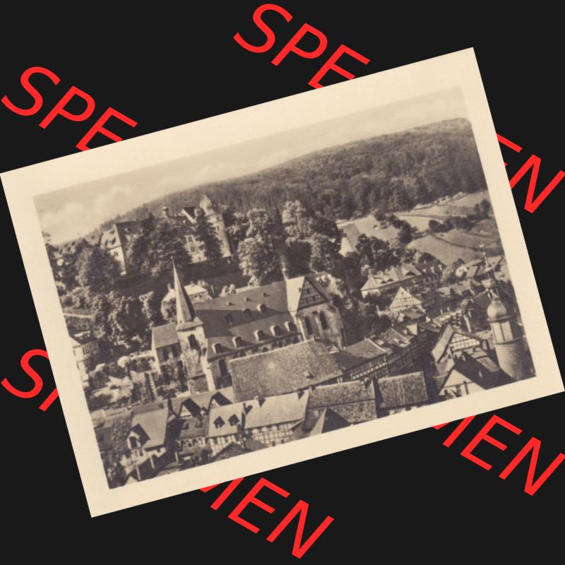 Fotos DDR Bezirk Halle, Kreis Sangerhausen, Luftkurort Stolberg im Harz, Blick zur Stadt. Vom Verlag Erhard Neubert KG, Chemnitz zu DDR-Zeiten in der DDR ausgegeben. Sammlung