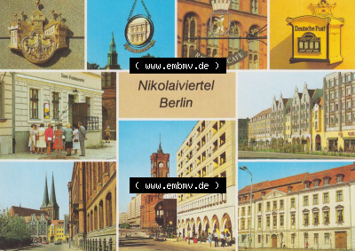 Ansichtskarte DDR Bezirk Berlin, Stadt Berlin Ansicht in Farbe Nikolaiviertel Berlin. Stadtansichten der Stadt Berlin, mit Ansicht... Sammlung