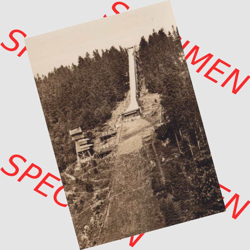 Alte Fotos DDR Bezirk Suhl, Kreis Schmalkalden-Meiningen, Stadt Oberhof Ansicht von 1962, 5516 Thüringen-Schanze. Sammlung