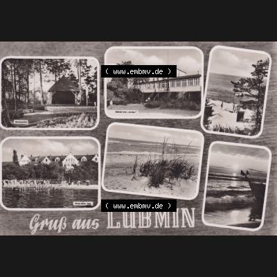 Alte Ansichtskarte DDR Bezirk Rostock, Kreis Greifswald Ostseebad Lubmin in s/w Gruß aus Lubmin, Konsum Foku, Magdeburg. Alte Ansichtskarte mit einer Ansicht vom Ostseebad... Sammlung