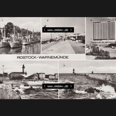 Ansichtskarte DDR Bezirk Rostock, Stadtkreis Rostock, Hansestadt Rostock-Warnemünde Ansicht 1978, Am Alten Strom, Hotel Neptun, Strandpromenade, Gaststätte... Sammlung
