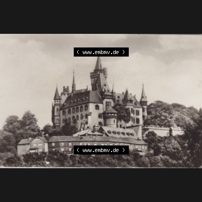 Altes Foto der DDR, Bezirk Magdeburg, Kreis Wernigerode, Stadt Wernigerode am Harz 1970, Schloss Feudalmuseum. Das alte Foto wurde 1970 innerhalb einer Foto-Mappe mit 10... Sammlung