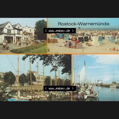 Ansichtskarten DDR Bezirk Rostock, Stadtkreis Rostock, Hansestadt Rostock-Warnemünde Am Strom, Strand, Am Alten Strom. DDR Bezirk Rostock, Stadtkreis Rostock,... Sammlung