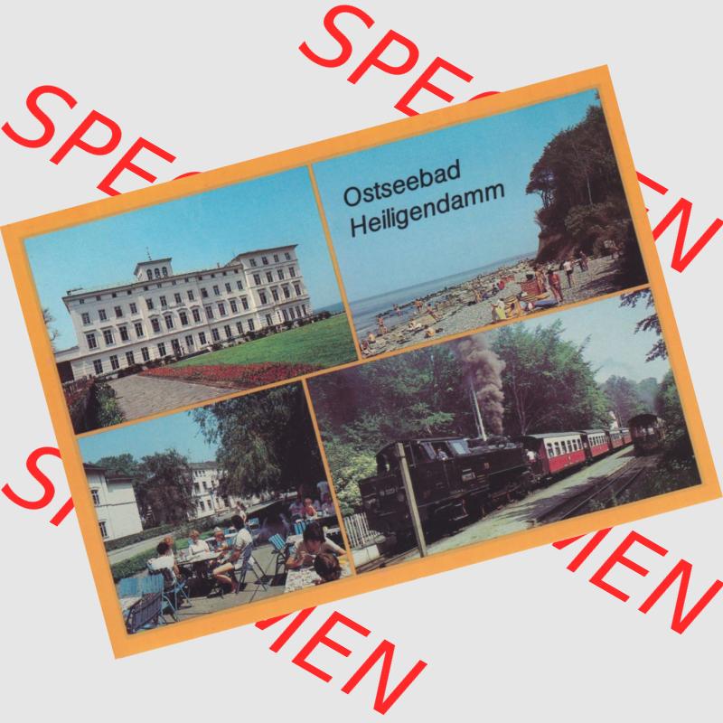 Alte Ansichtskarte der DDR Bezirk Rostock, Kreis Bad Doberan, Ostseebad Heiligendamm Haus Mecklenburg, Steilküste, An den Kolonnaden, Mehrbildkarte. Alte Ansichtskarte... Sammlung