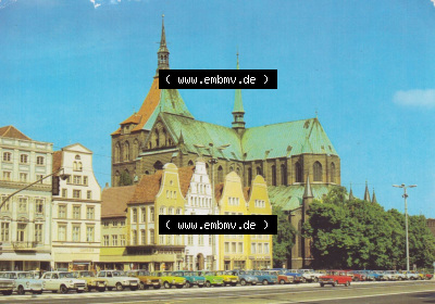 Ansichtskarte DDR Bezirk Rostock, Stadtkreis Rostock, Hansestadt Rostock Ansicht 1986, Ernst-Thälmann-Platz, Einbildkarte. Alte... Sammlung