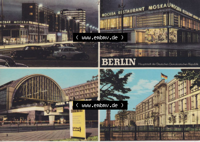 Stadt Berlin Ansicht in Farbe 1968, Karl-Marx-Allee, Bahnhof Alexanderplatz, Sitz des Staatsrates, Hauptstadt der DDR bis 1990... Sammlung